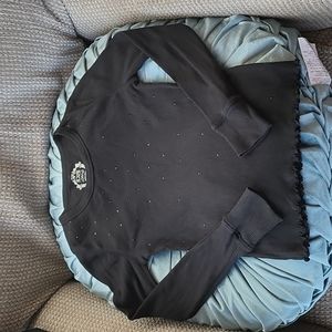 The Children's Place Girl's Black Ribbed Long sleeved top